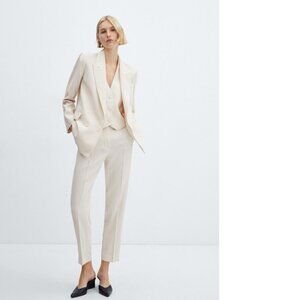 MANGO Straight Suit Trousers size S